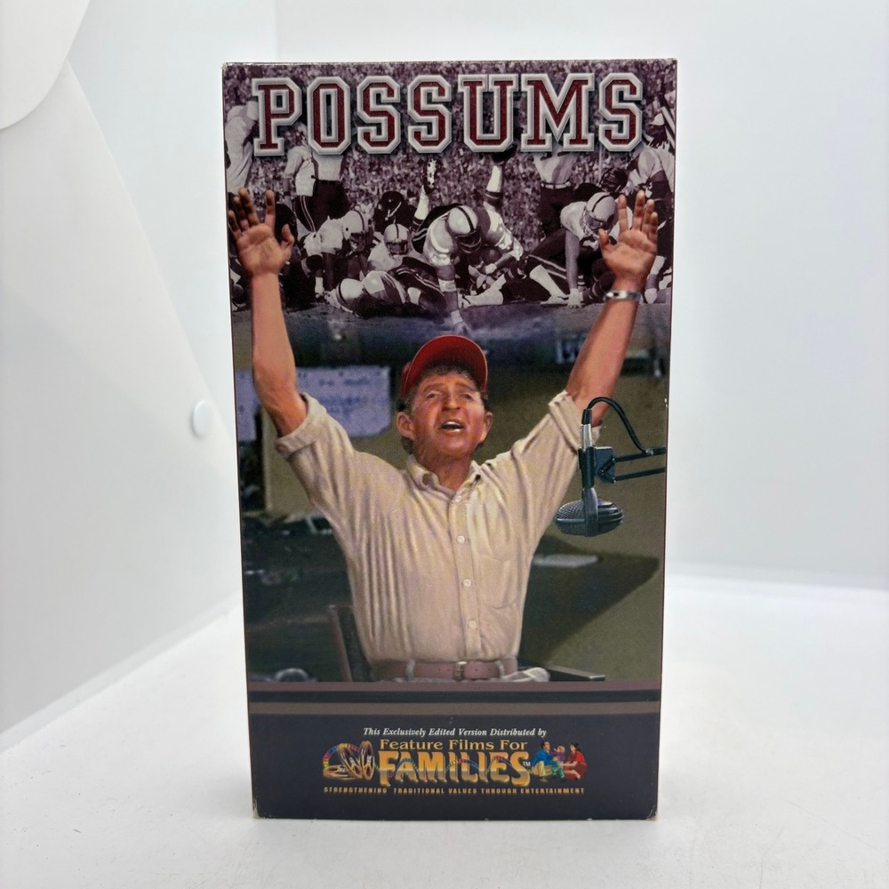 Possums VHS 1998 Feature Films For Families Mac Davis Football Movie Tape